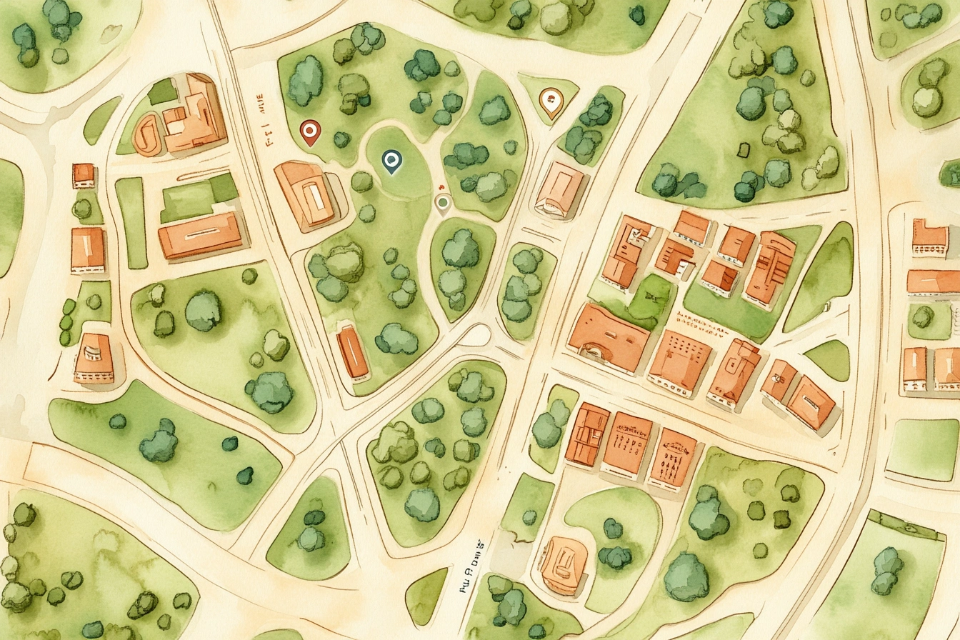 Карта розташування студій Mindful Horizon